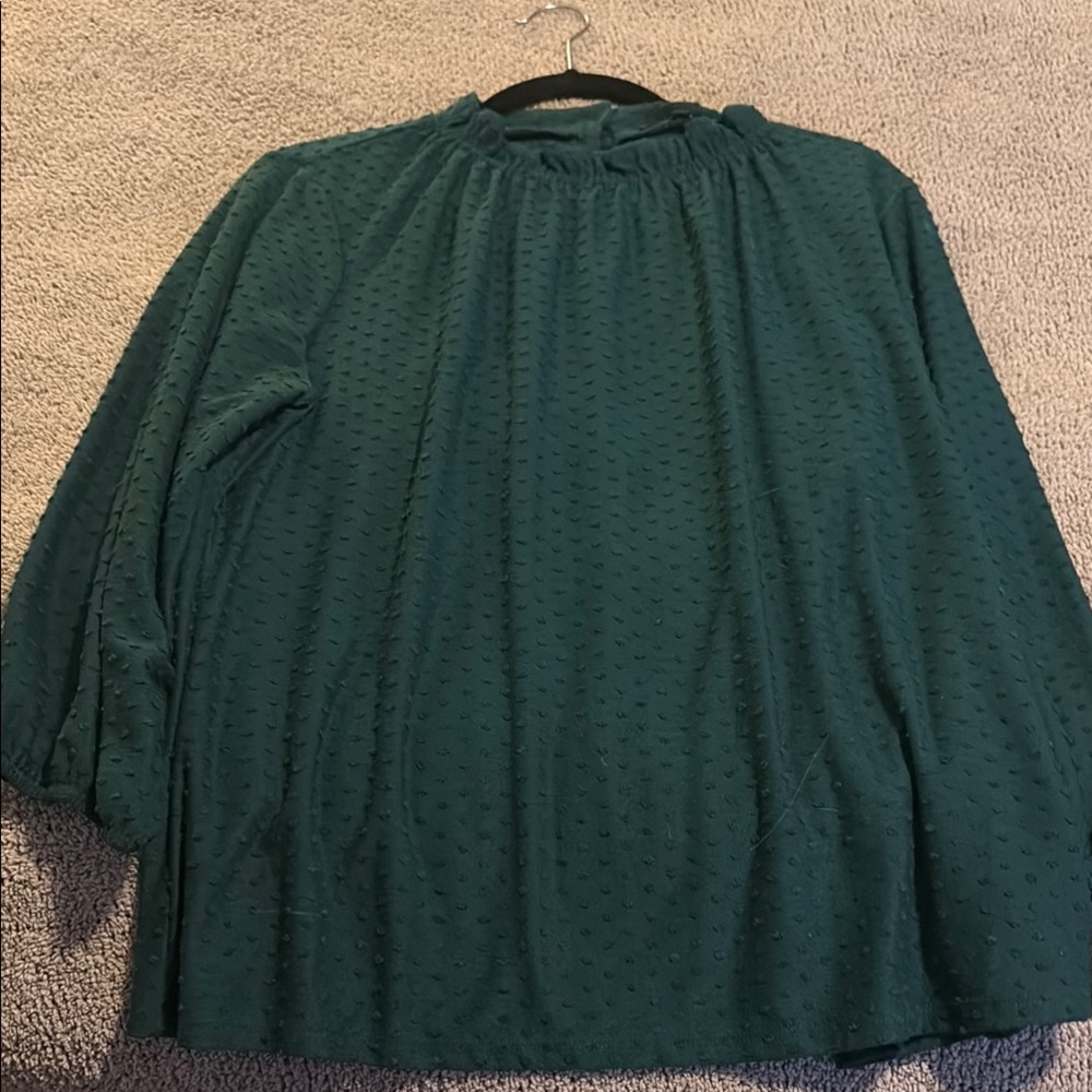 Adrianna Papell Emerald Textured Blouse